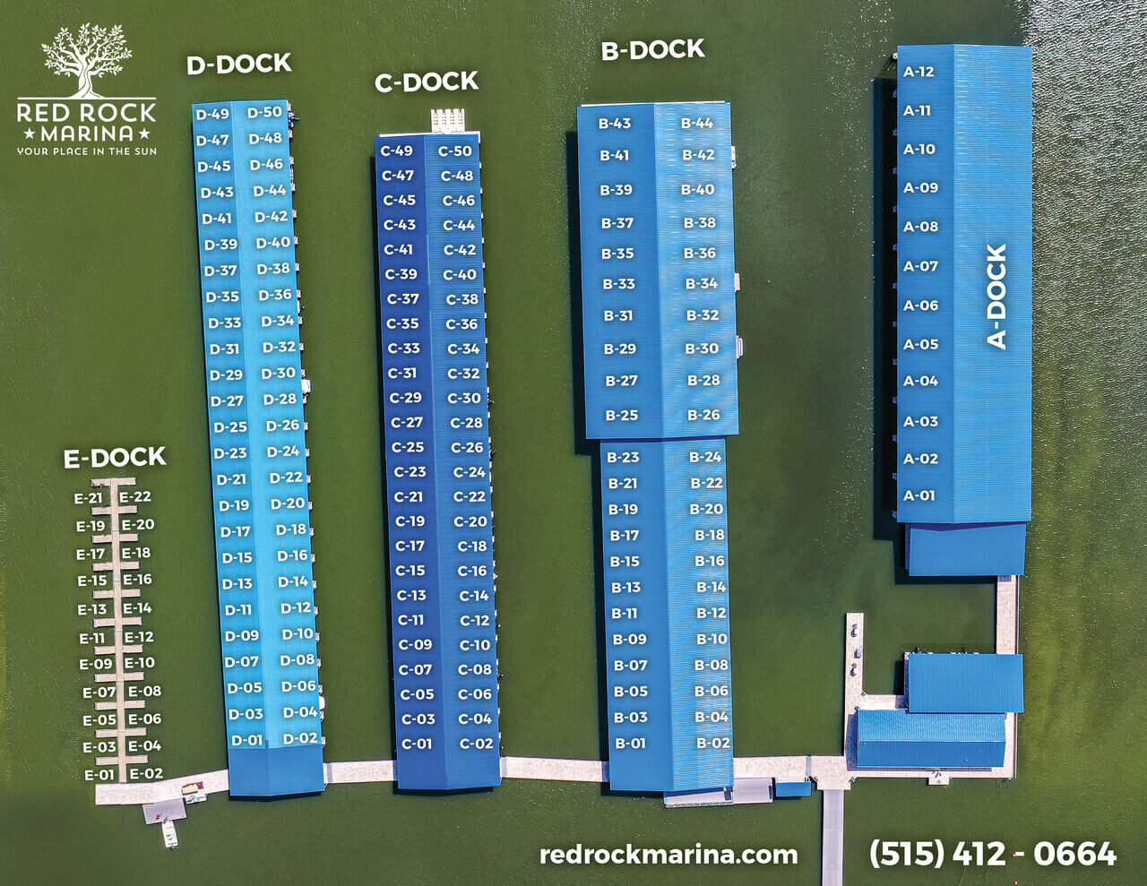 Red Rock Marina boat slip map